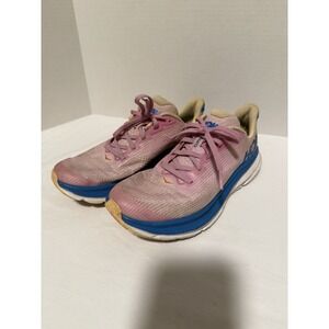 Hoka One One Clifton 8 Women's Running Shoes Size 6.5 Pink Blue Orange